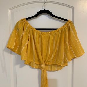 Yellow crop top